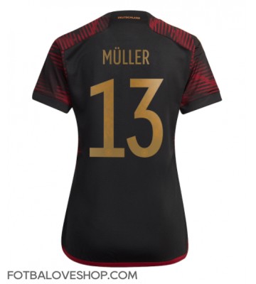 Německo Thomas Muller #13 Dámské Venkovní Dres MS 2022 Krátký Rukáv